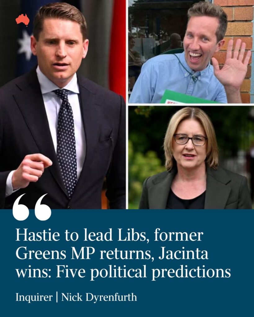 Hastie to lead Libs, former Greens MP returns, Jacinta wins: Five political predictions